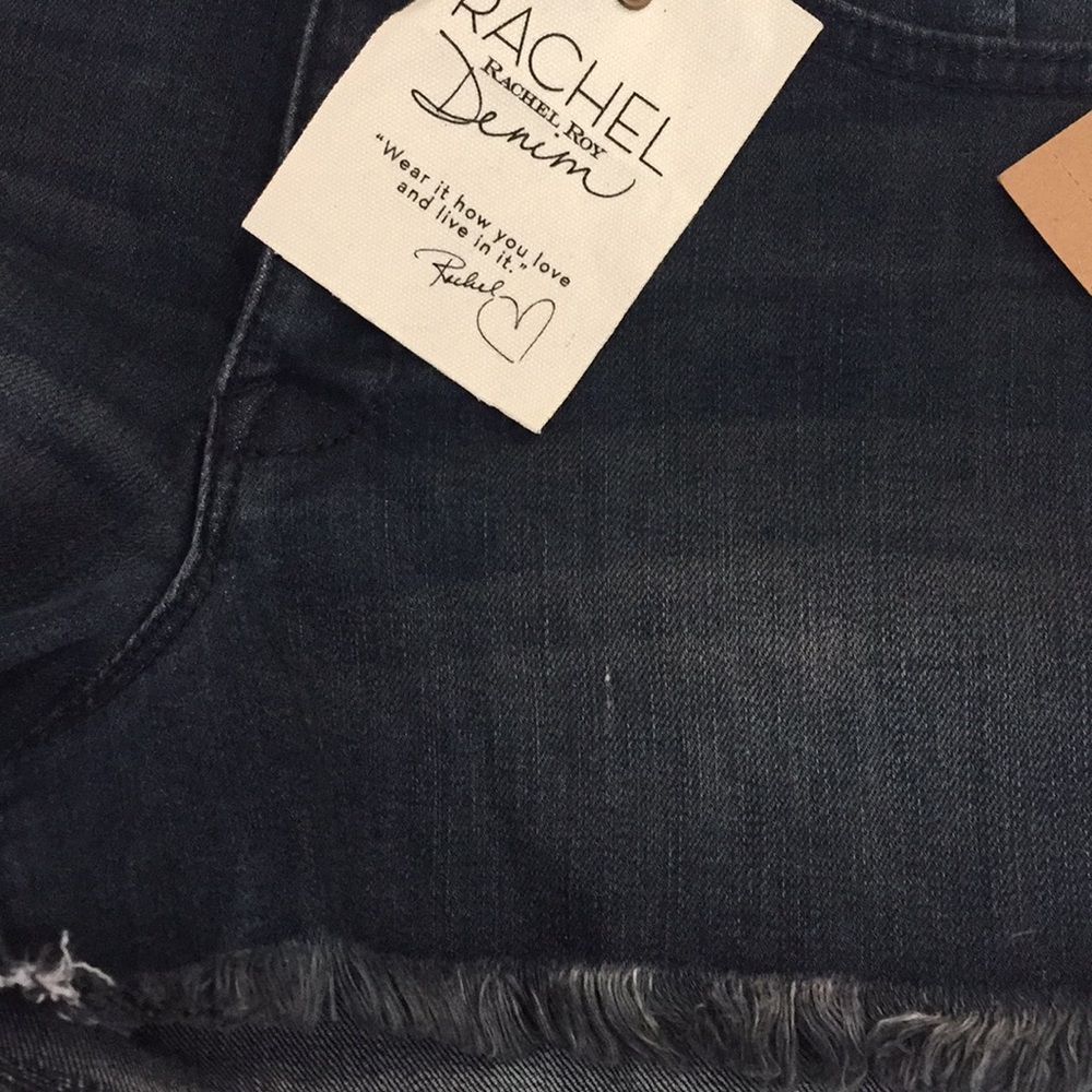 Rachel Roy high rise denim shorts. - Picture 5 of 6